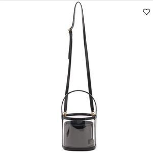 Staud Bissett Black & Clear Bucket Bag